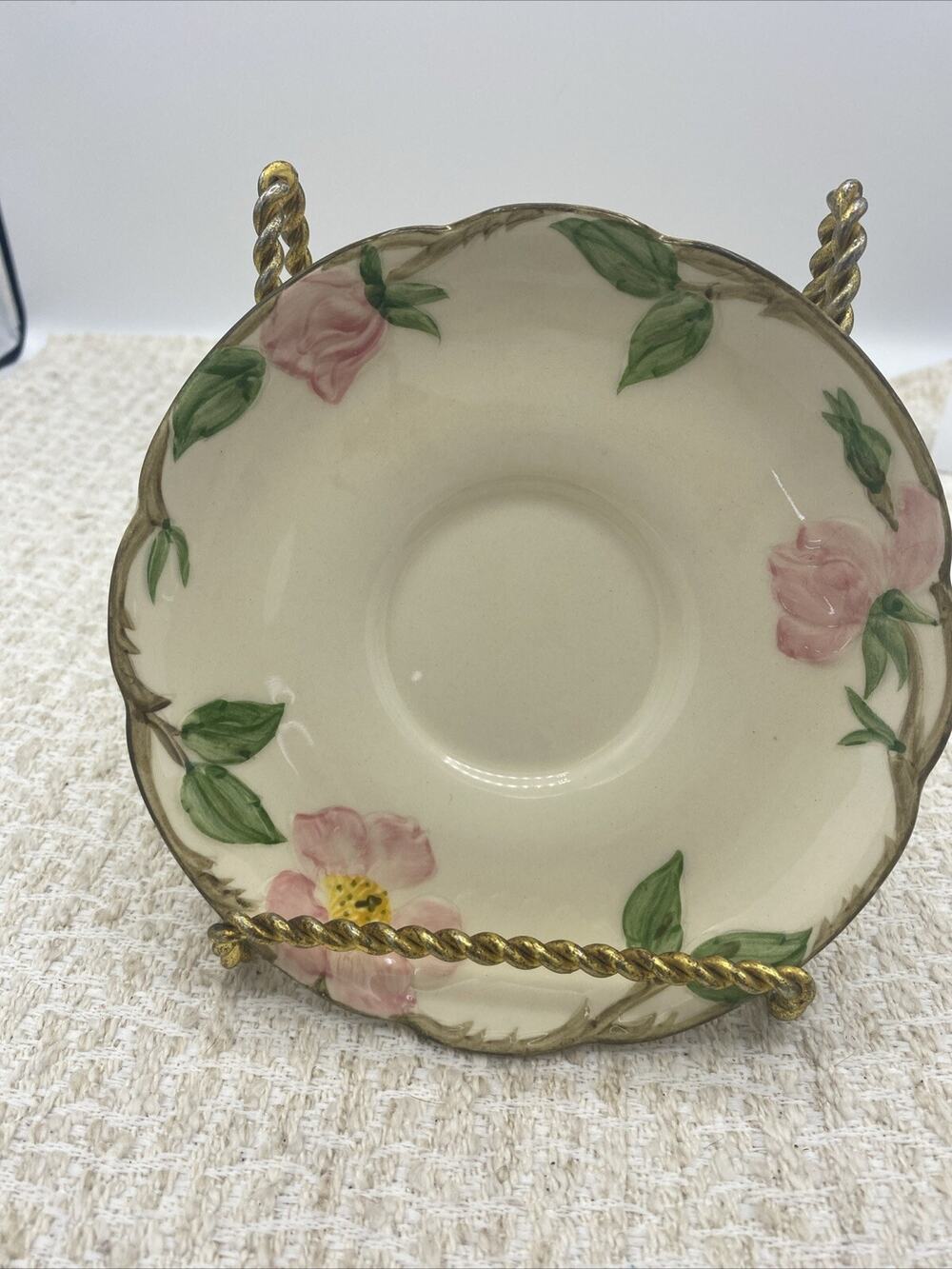 Franciscan Desert Rose Saucer Mark indicates 1947-1949 Pink Flowers